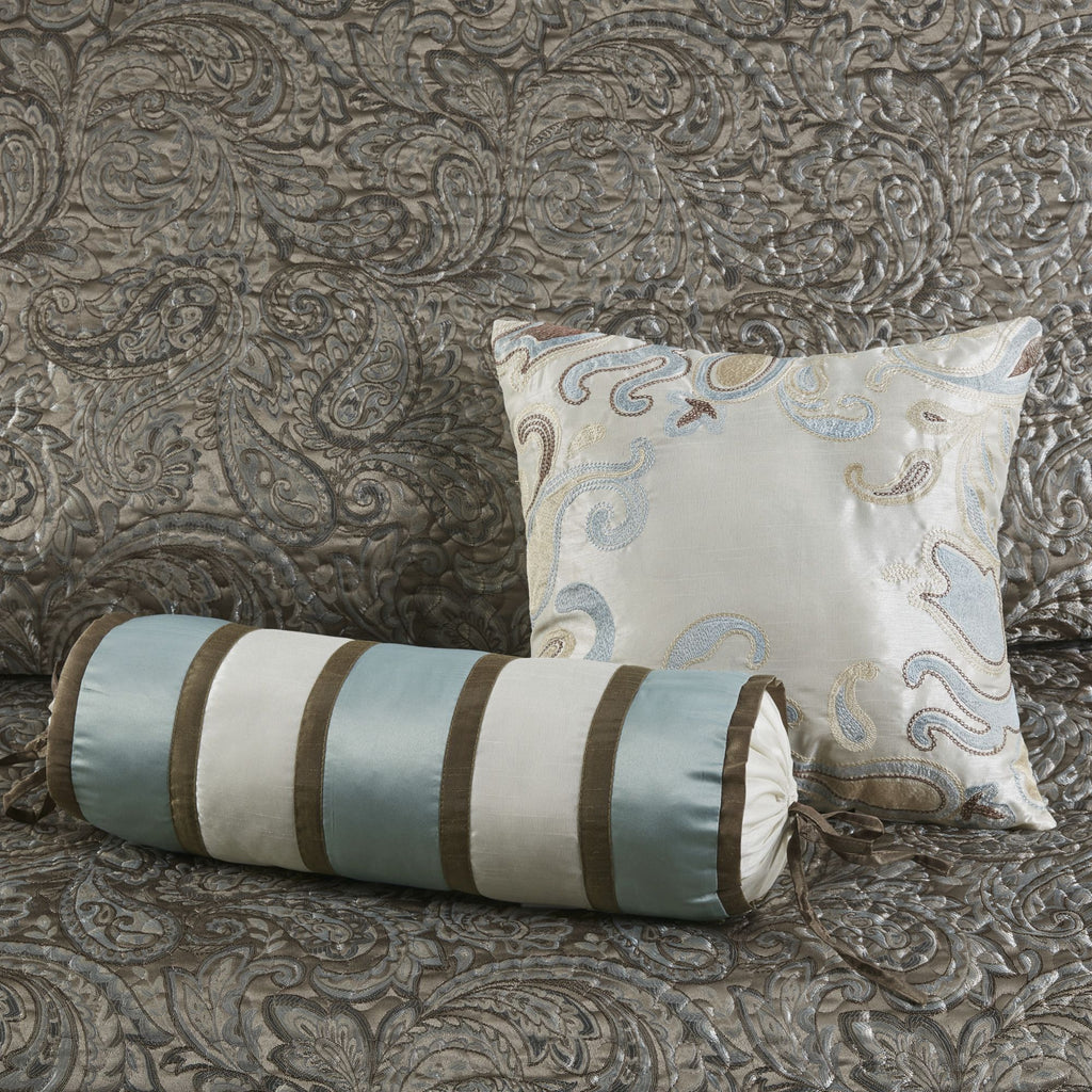 Reversible Jacquard Paisley Bedspread Set
