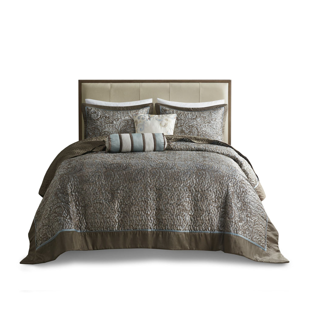 Reversible Jacquard Paisley Bedspread Set