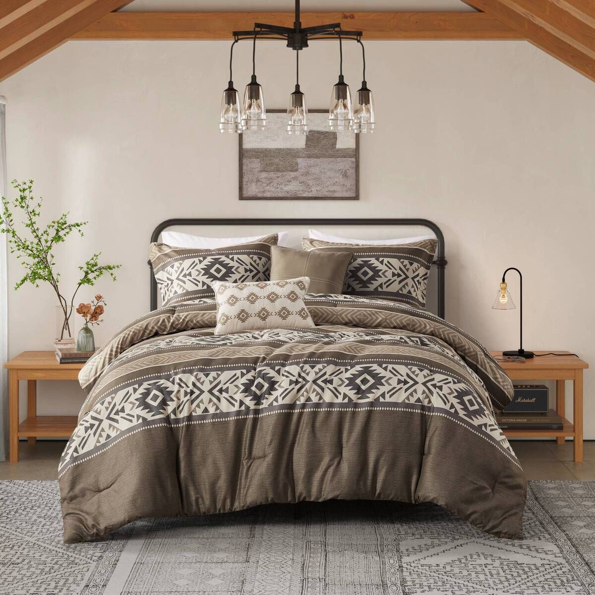 Southwestern Stripe Herringbone Comforter Set