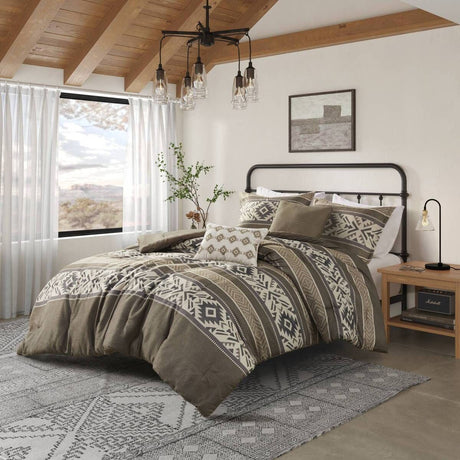 Southwestern Stripe Herringbone Comforter Set