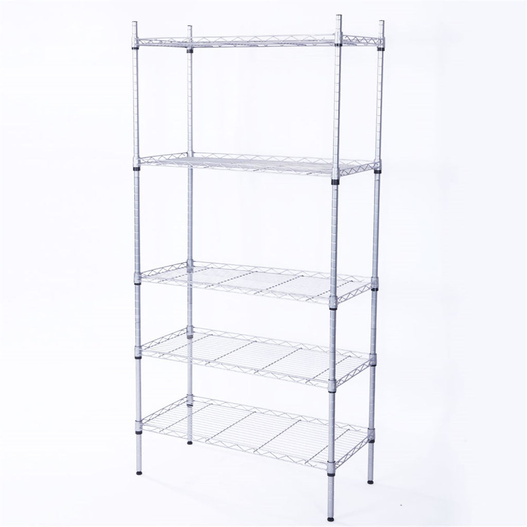 Adjustable practical Steel Storage Shelving Unit with Mesh Borders