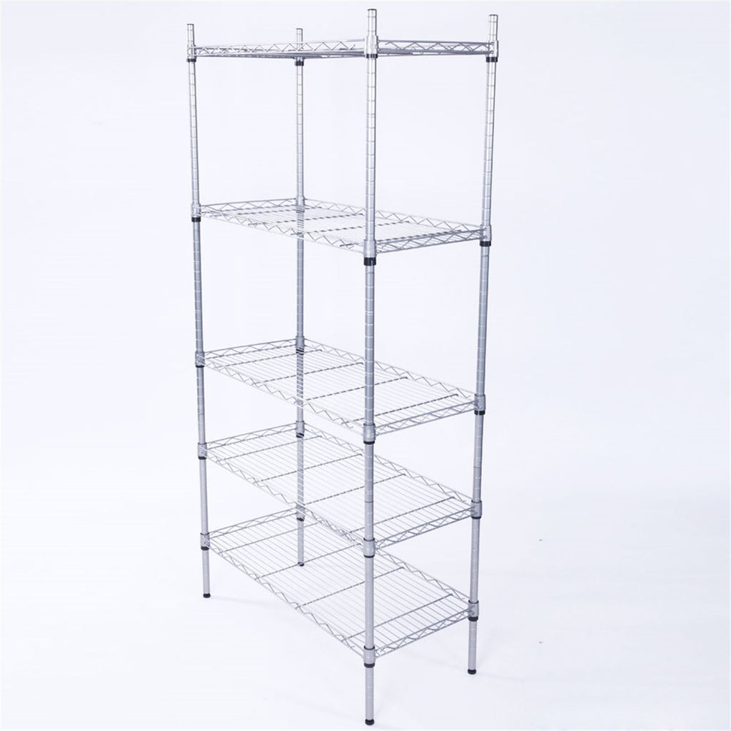 Adjustable practical Steel Storage Shelving Unit with Mesh Borders