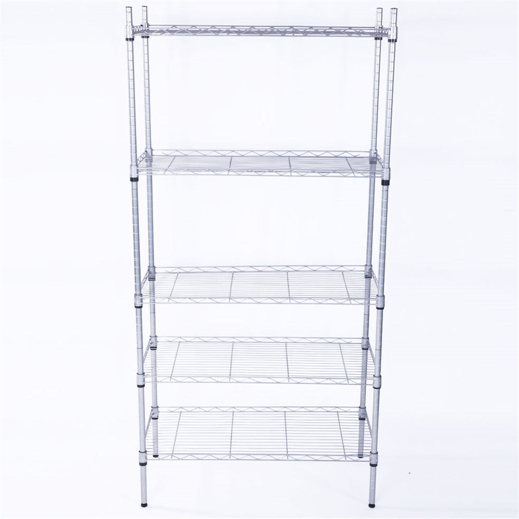 Adjustable practical Steel Storage Shelving Unit with Mesh Borders