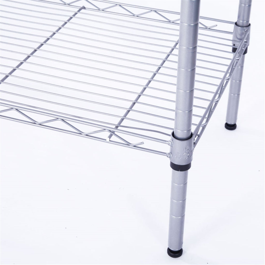Adjustable practical Steel Storage Shelving Unit with Mesh Borders