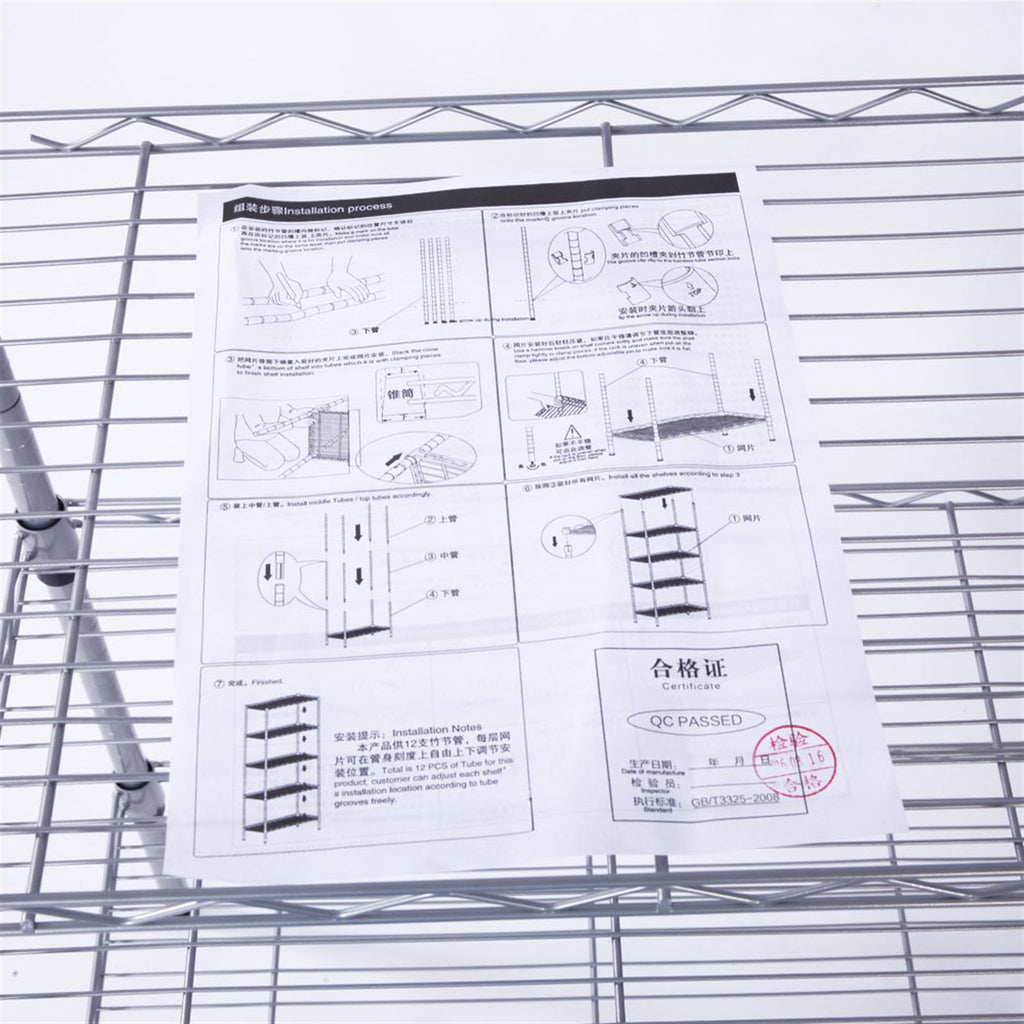 Adjustable practical Steel Storage Shelving Unit with Mesh Borders