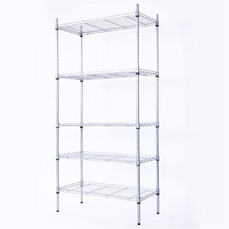 Adjustable practical Steel Storage Shelving Unit with Mesh Borders