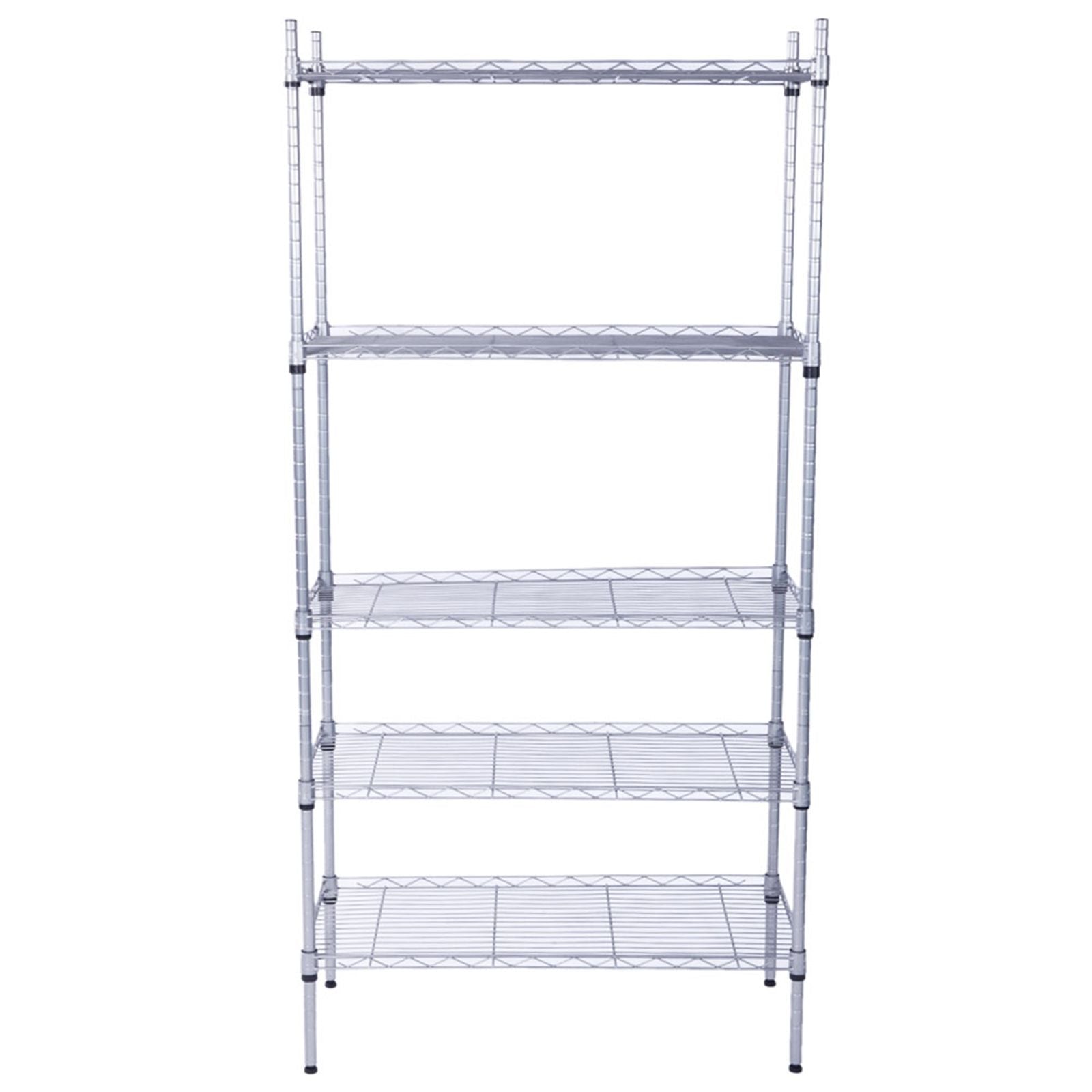 Adjustable practical Steel Storage Shelving Unit with Mesh Borders