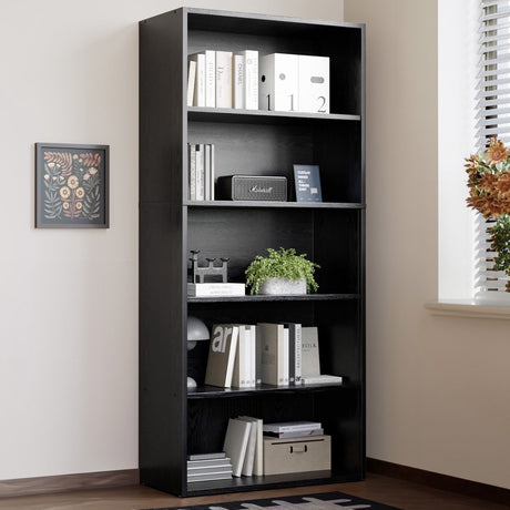 Industrial Open Bookcase with Adjustable Shelves