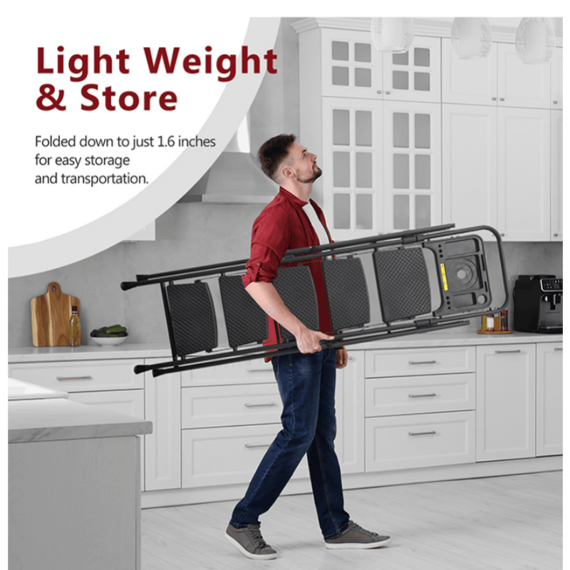 TidyCabinet 5-Step Folding Ladder with Detachable Tool Tray and Non-Slip Pedals