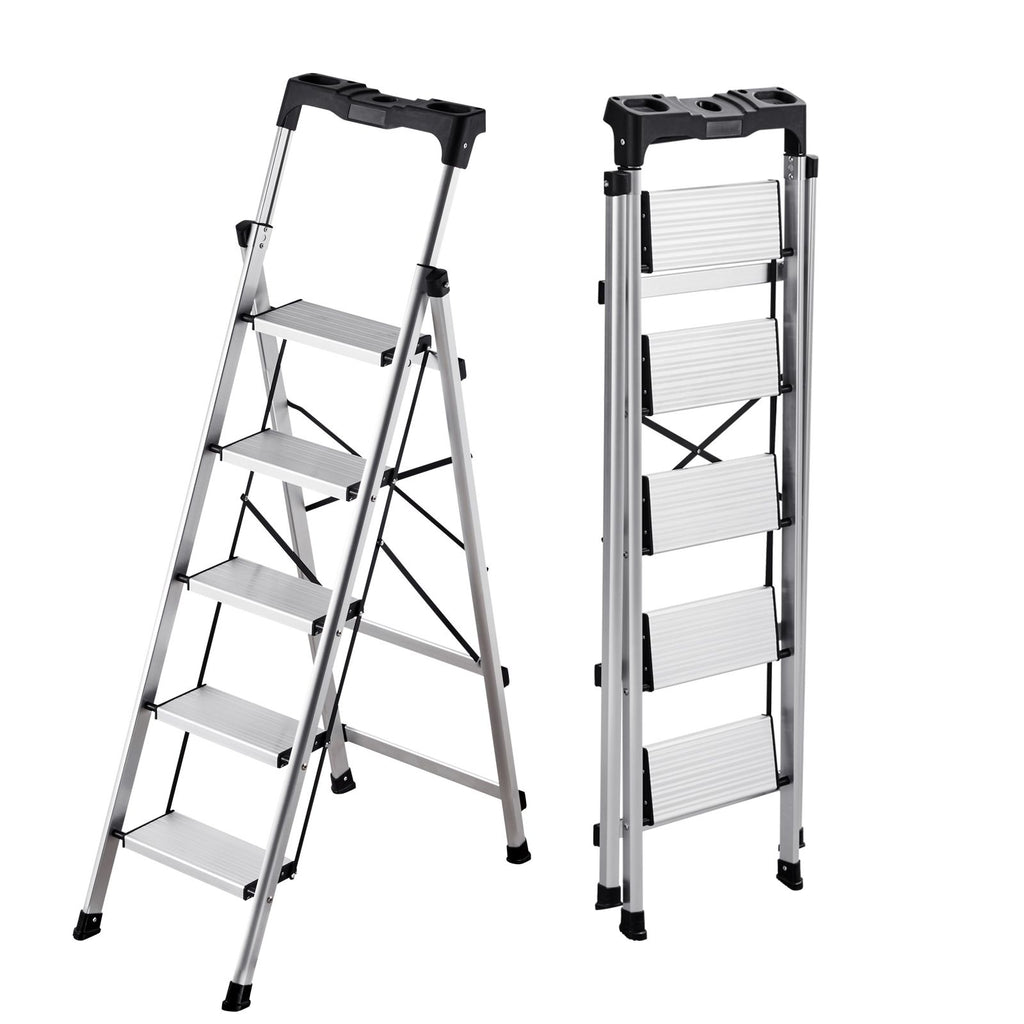 Five-Step Folding Ladder for Everyday Reach