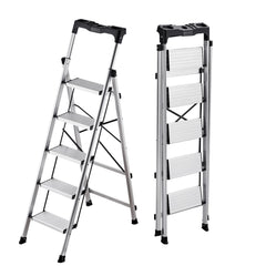 Five-Step Folding Ladder for Everyday Reach
