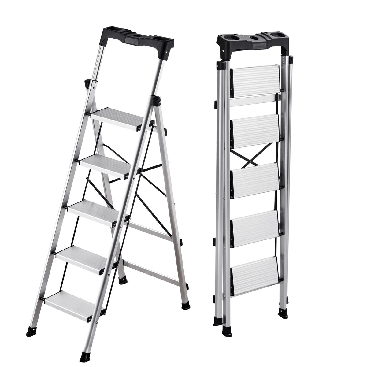 Five-Step Folding Ladder for Everyday Reach