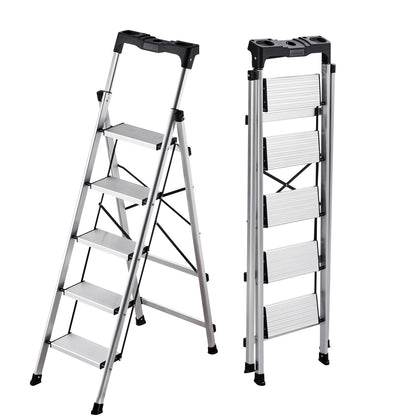 Five-Step Folding Ladder for Everyday Reach