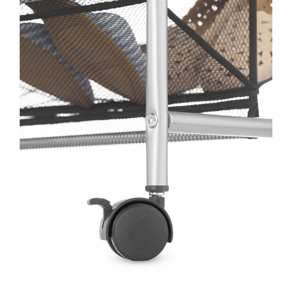 5-Tier Vertical Shoe Rack Organizer with Locking Wheels