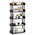 Industrial Open Bookcase with Guarded Shelves