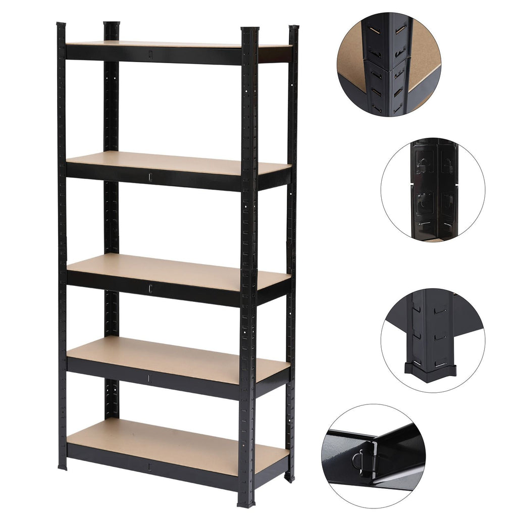 5-Tier Adjustable Storage Rack – Ideal for Home, Kitchen, Garage, and Office
