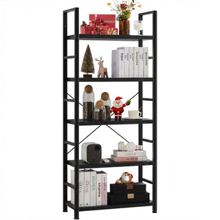 Space-Saving 5-Tier Bookshelf for Apartments & Offices