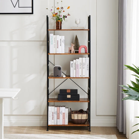 Sturdy and everyday 5-Tier Bookshelf for Home or Office