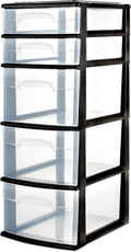 5-Tier Clear Storage Organizer for Home Office & More
