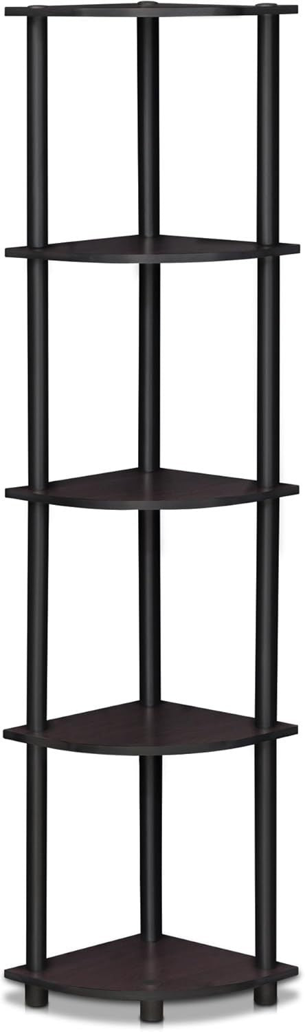 5-Tier Corner Bookshelf: Open Storage Shelves for Any Room