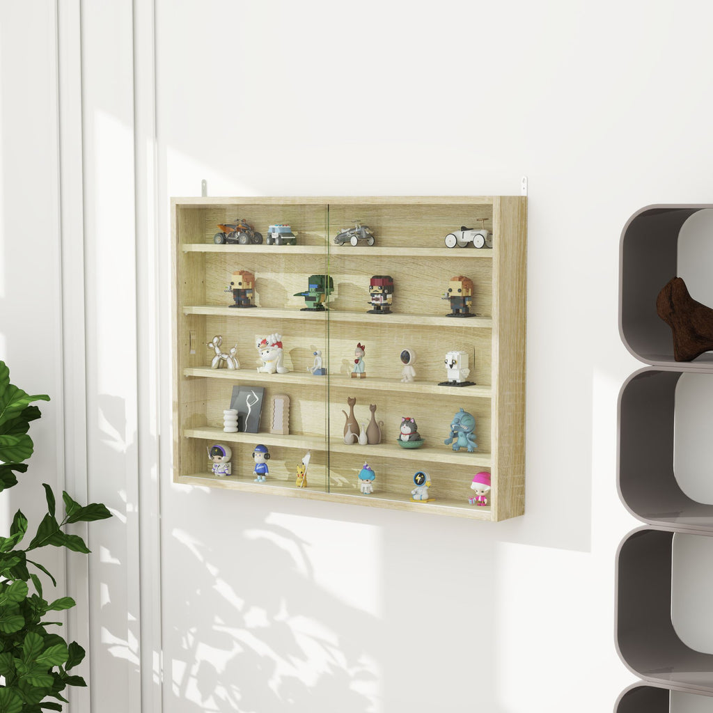 Five-Tier Wall-Mounted Collectibles Display Cabinet