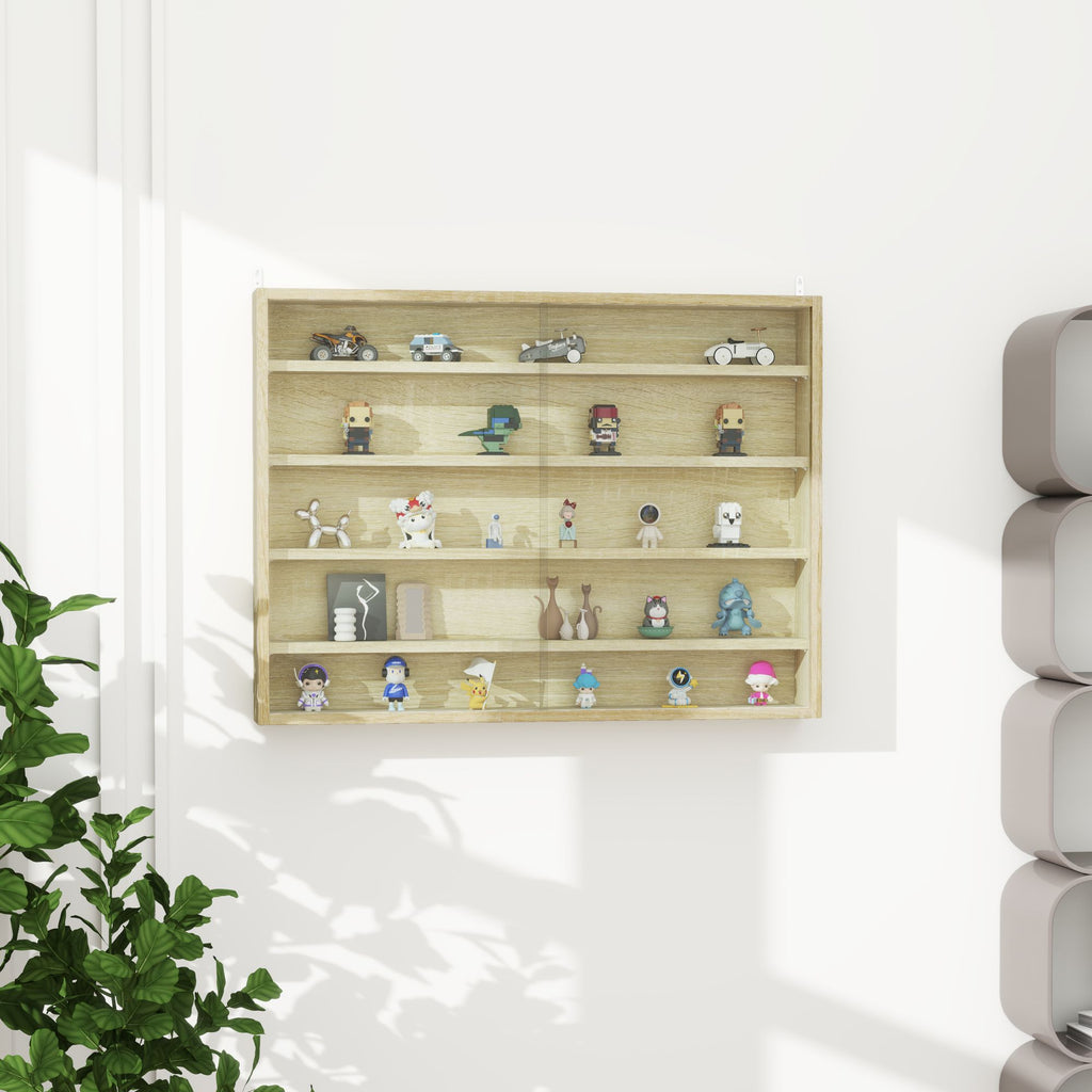 Five-Tier Wall-Mounted Collectibles Display Cabinet