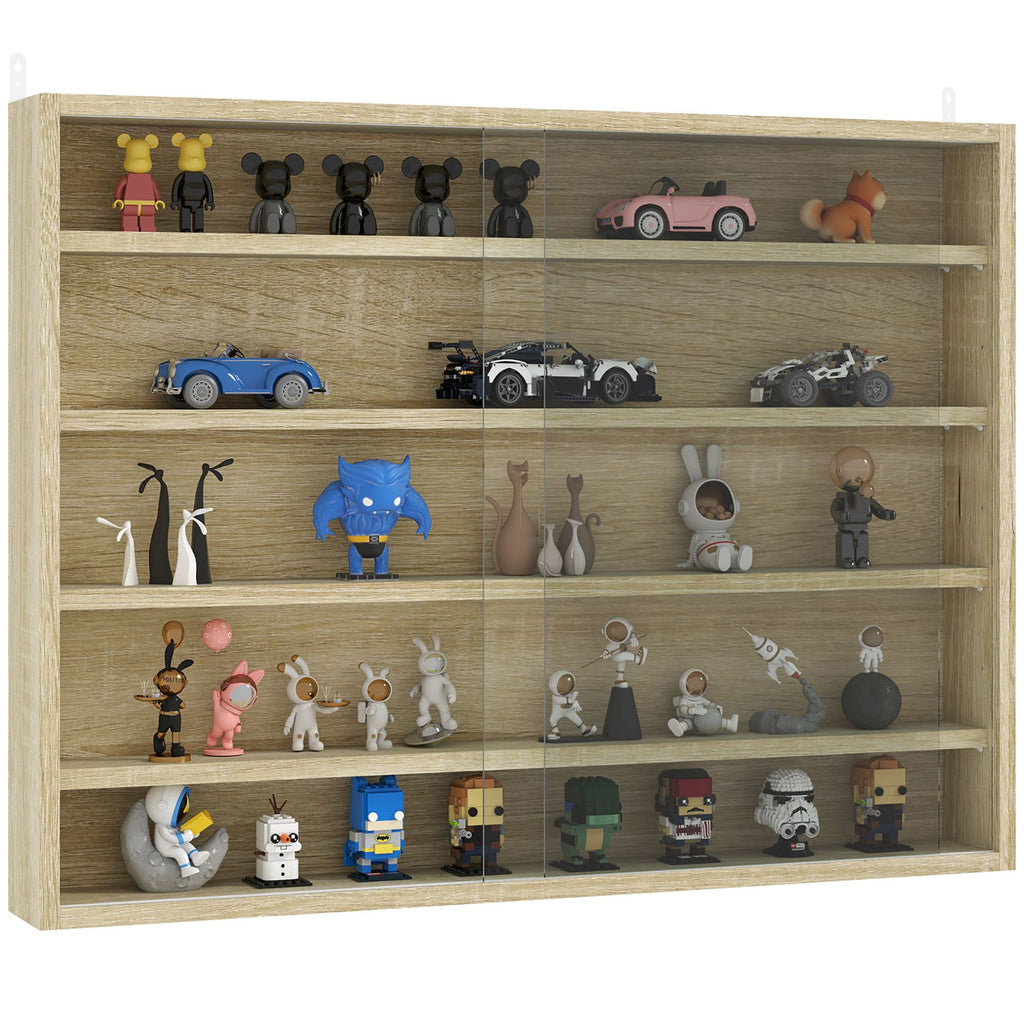 Five-Tier Wall-Mounted Collectibles Display Cabinet