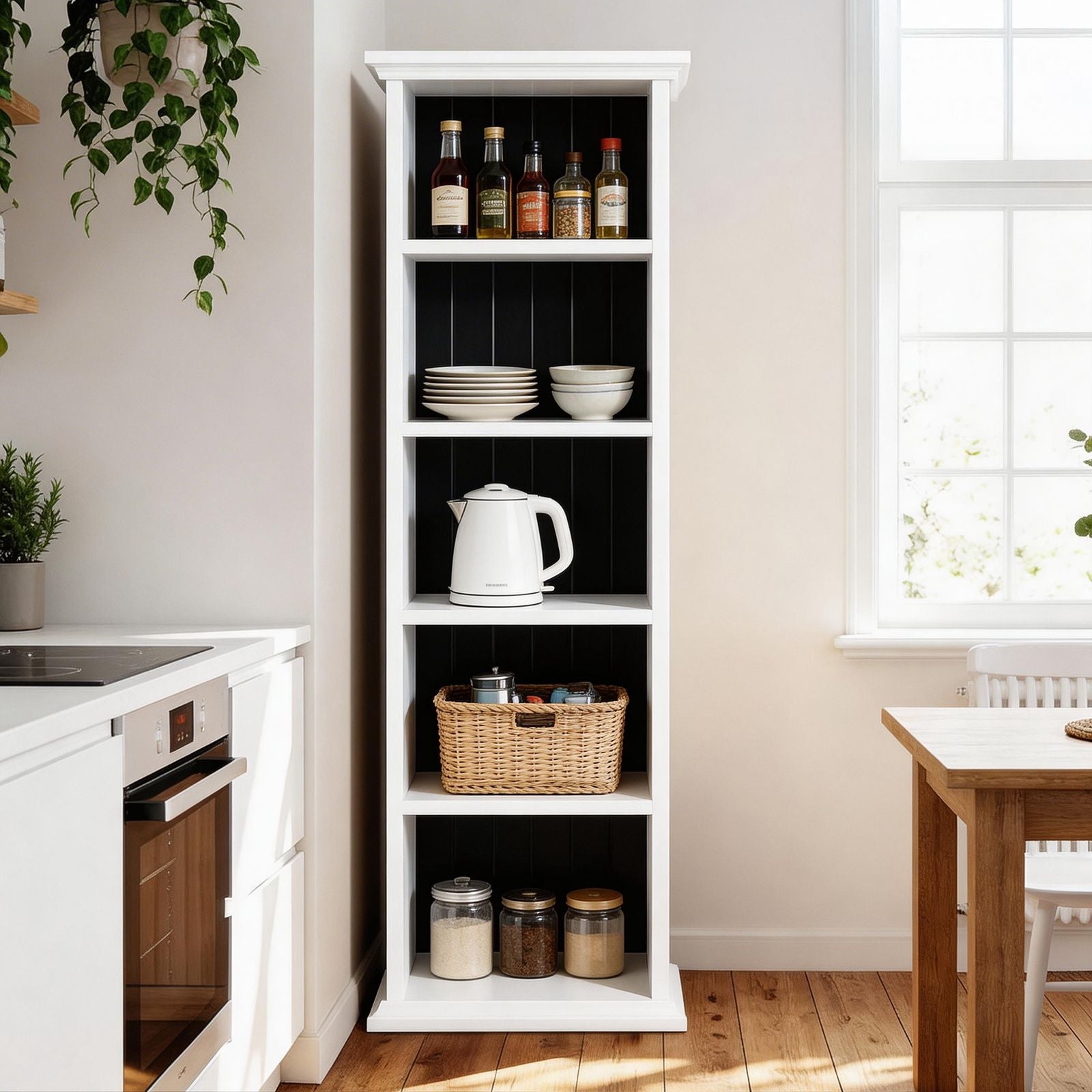 Two-Tone Ladder-Style Display Bookcase