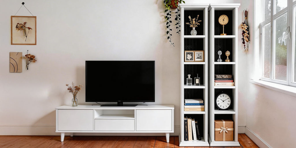 Two-Tone Ladder-Style Display Bookcase