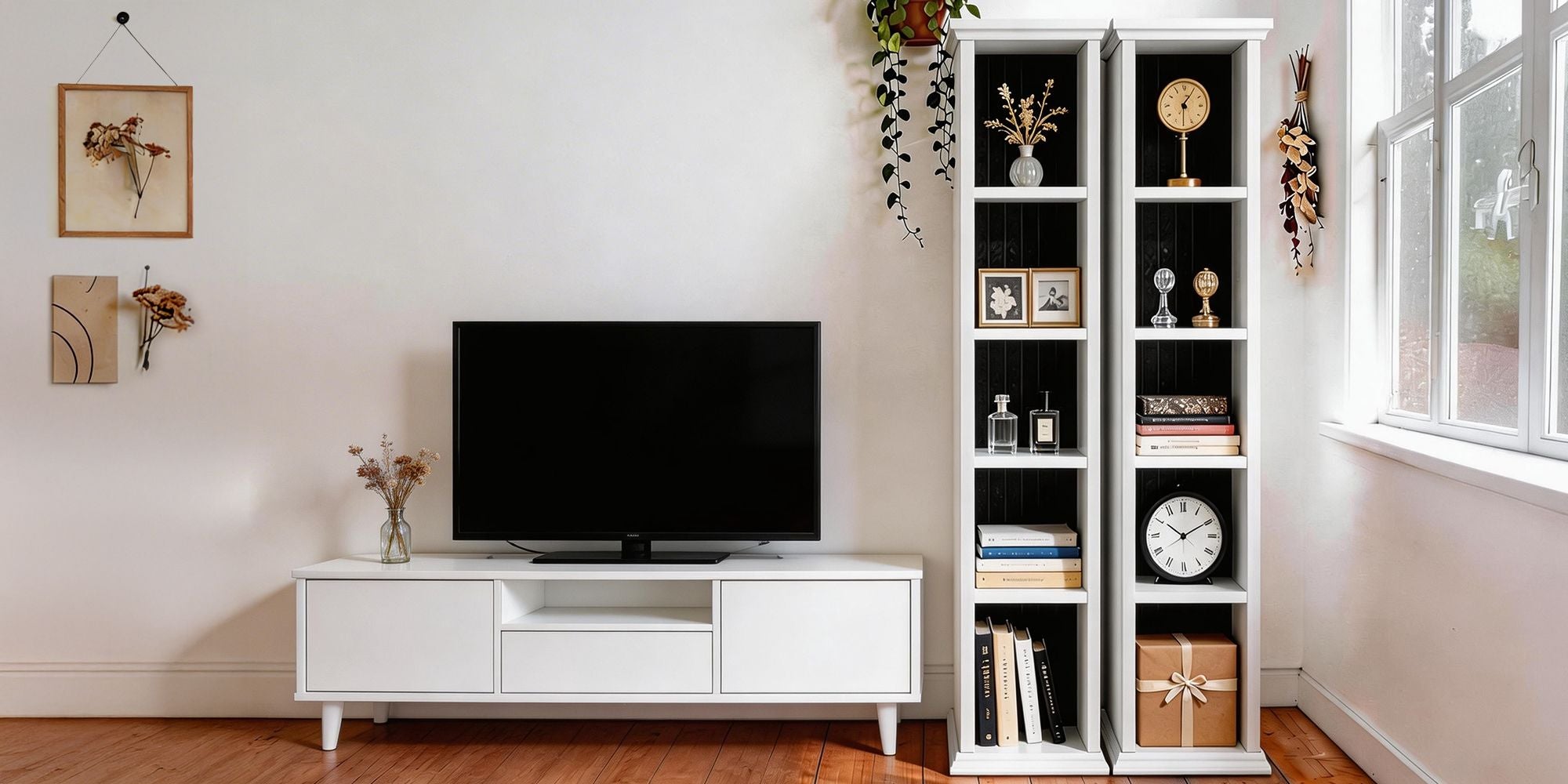 Two-Tone Ladder-Style Display Bookcase