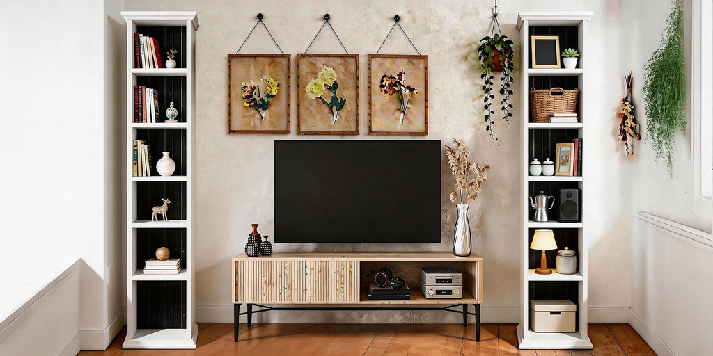Two-Tone Ladder-Style Display Bookcase