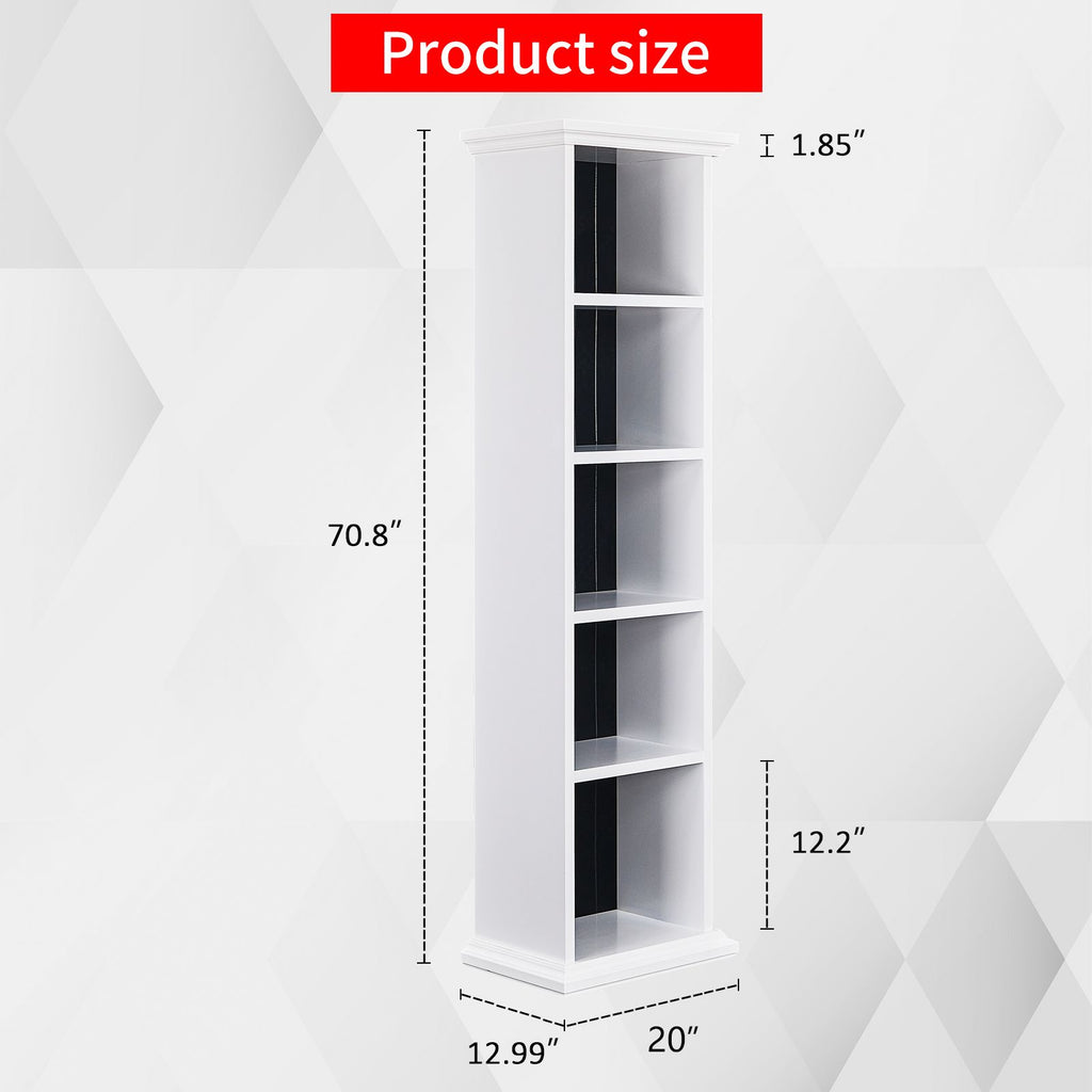 Two-Tone Ladder-Style Display Bookcase