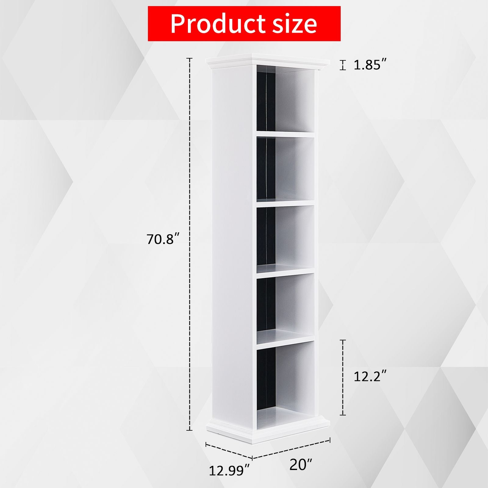Two-Tone Ladder-Style Display Bookcase