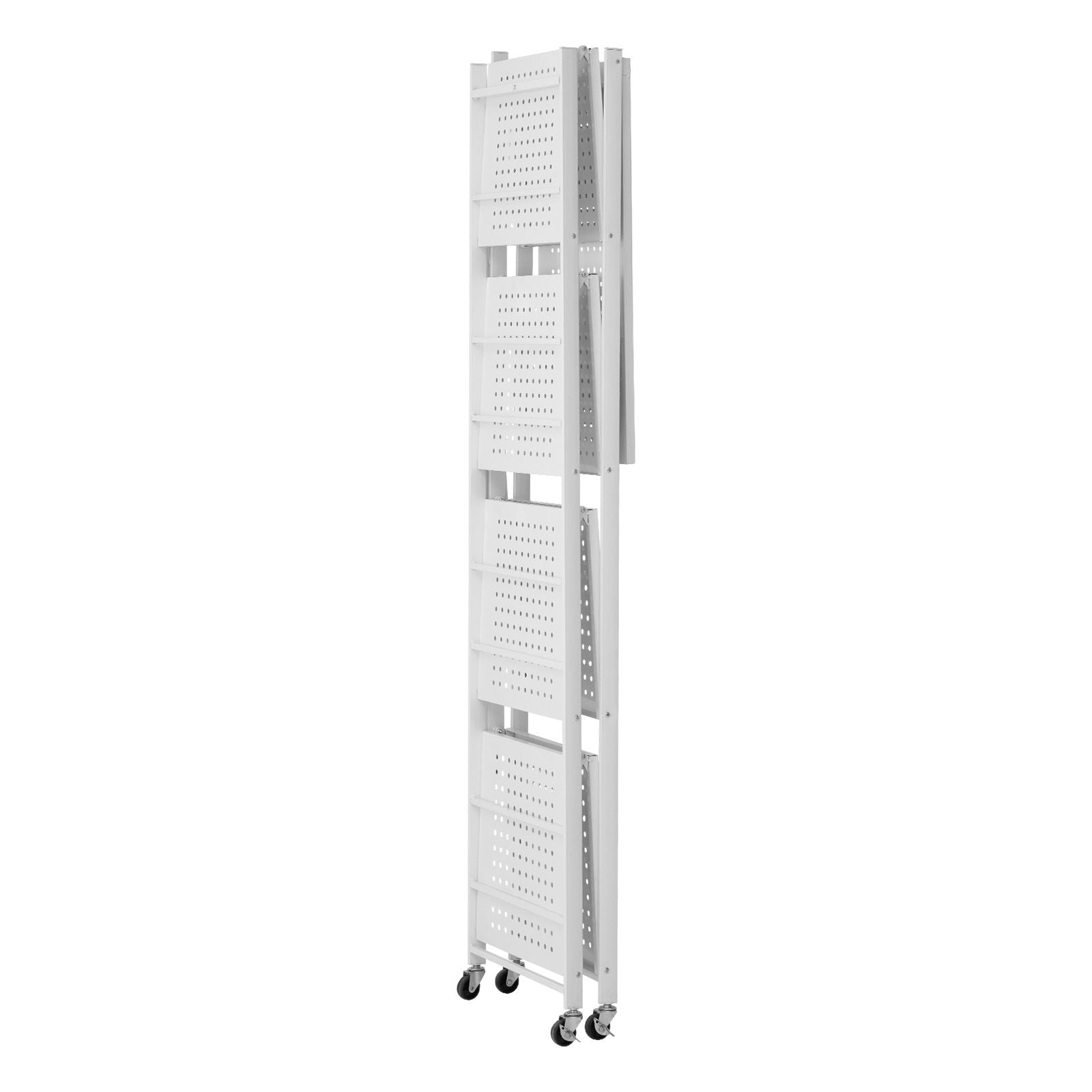 5-Tier Foldable Storage Shelf, 28 W x 15D x 64H Folding Metal Rack Shelving Unit, No Assembly O