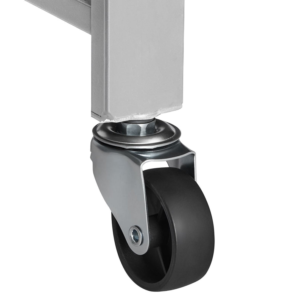 5-Tier Foldable Storage Shelf with Wheels and Hooks – No Assembly Required