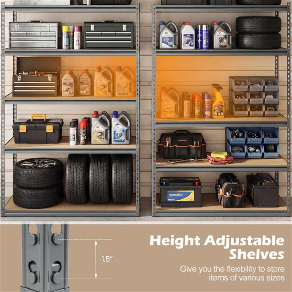 Flexible Five-Tier Storage for Busy Utility Areas