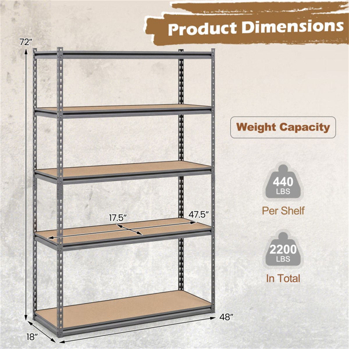 Flexible Five-Tier Storage for Busy Utility Areas