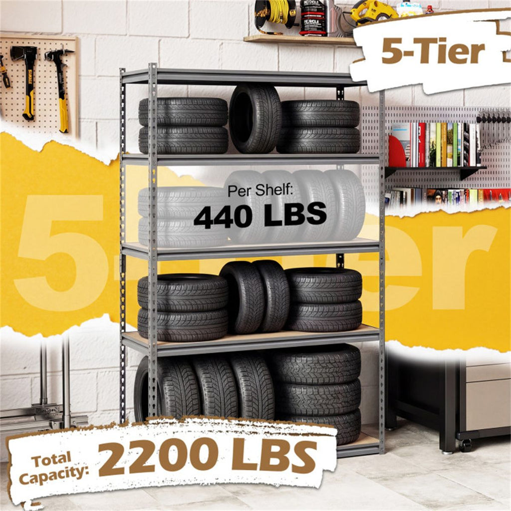 Flexible Five-Tier Storage for Busy Utility Areas