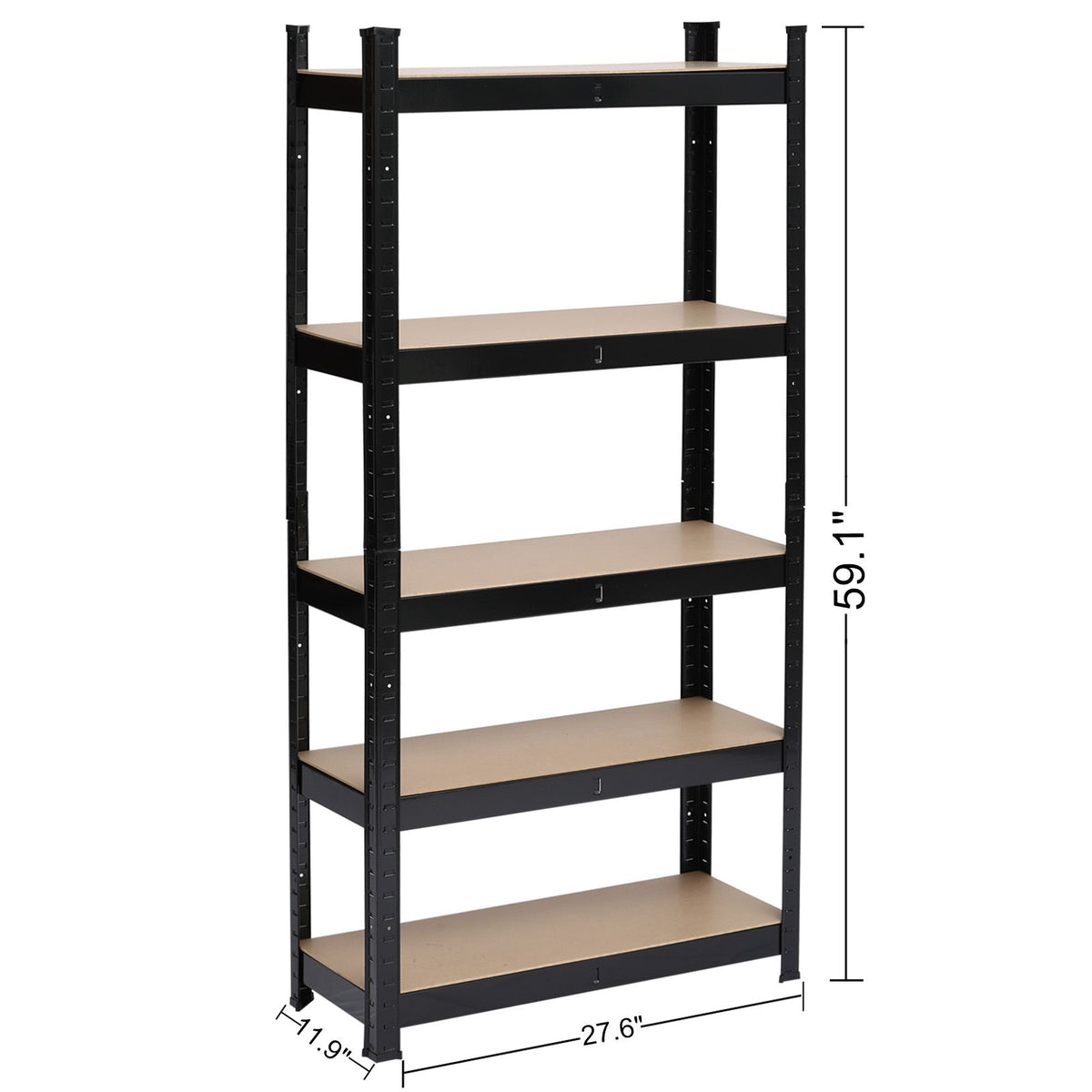 5-Tier Adjustable Shelving Rack for Garage, Kitchen, and Workshop