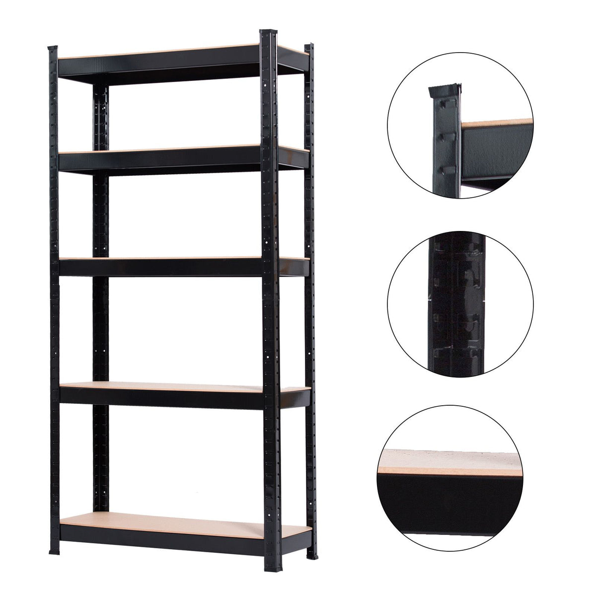 5-Tier Adjustable Shelving Rack for Garage, Kitchen, and Workshop