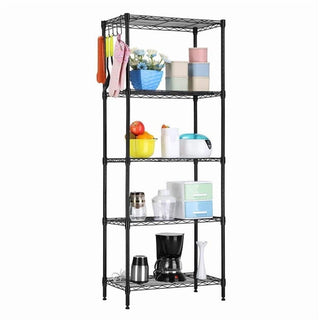 practical 5-Tier Storage Rack with Adjustable Shelves