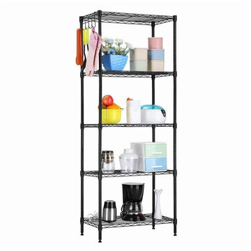 practical 5-Tier Storage Rack with Adjustable Shelves