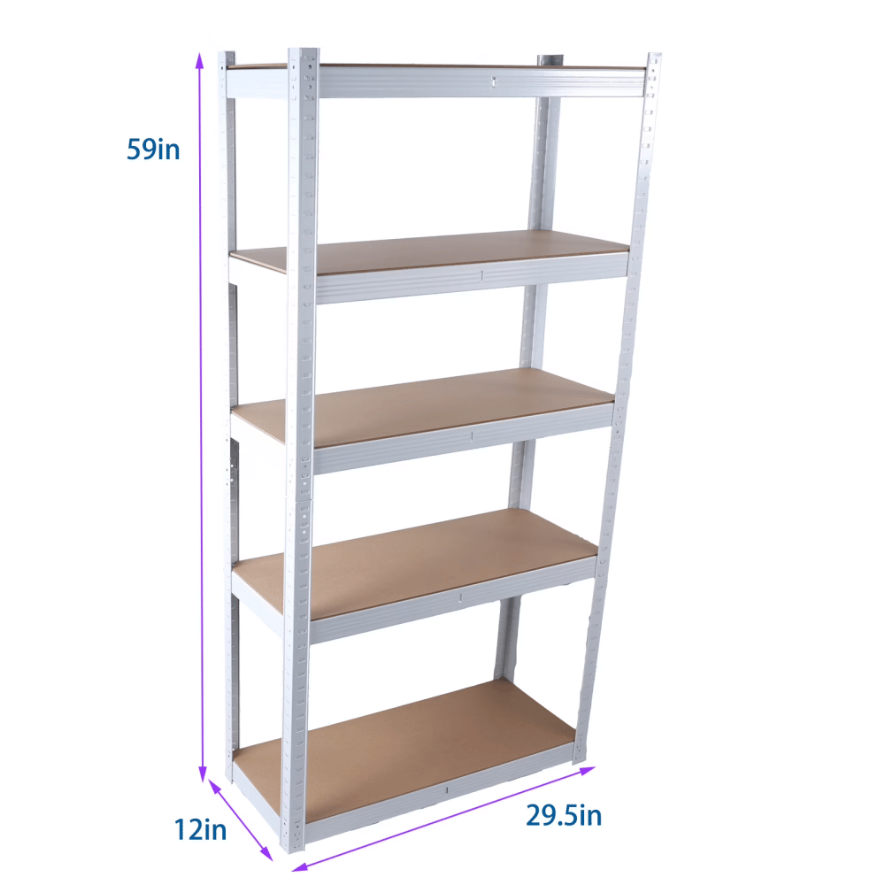 5-Tier Adjustable Shelving Unit for Garage and Pantry