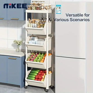 Slim Rolling Utility Cart for Flexible Everyday Organization