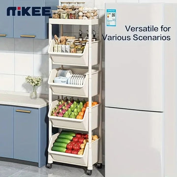 Slim Rolling Utility Cart for Flexible Everyday Organization