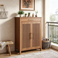 Farmhouse Shoe Cabinet with Flexible Interior Storage