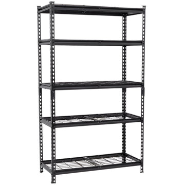 5-Tier Storage Shelf,72''H practical Adjustable Garage Shelving Unit for Garage,Warehouse, L