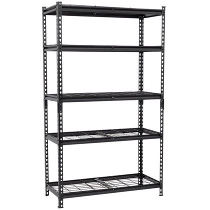 5-Tier Storage Shelf,72''H practical Adjustable Garage Shelving Unit for Garage,Warehouse, L
