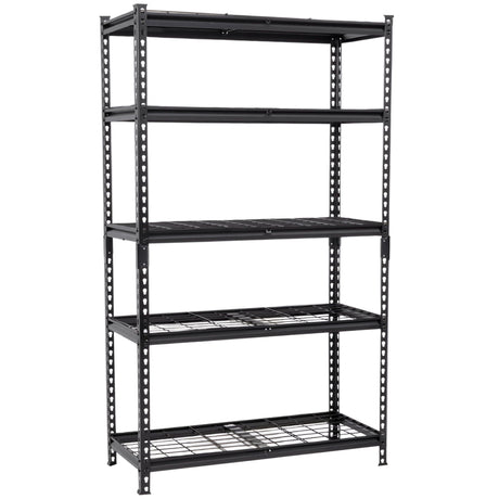 5-Tier Storage Shelf,72''H practical Adjustable Garage Shelving Unit for Garage,Warehouse, L