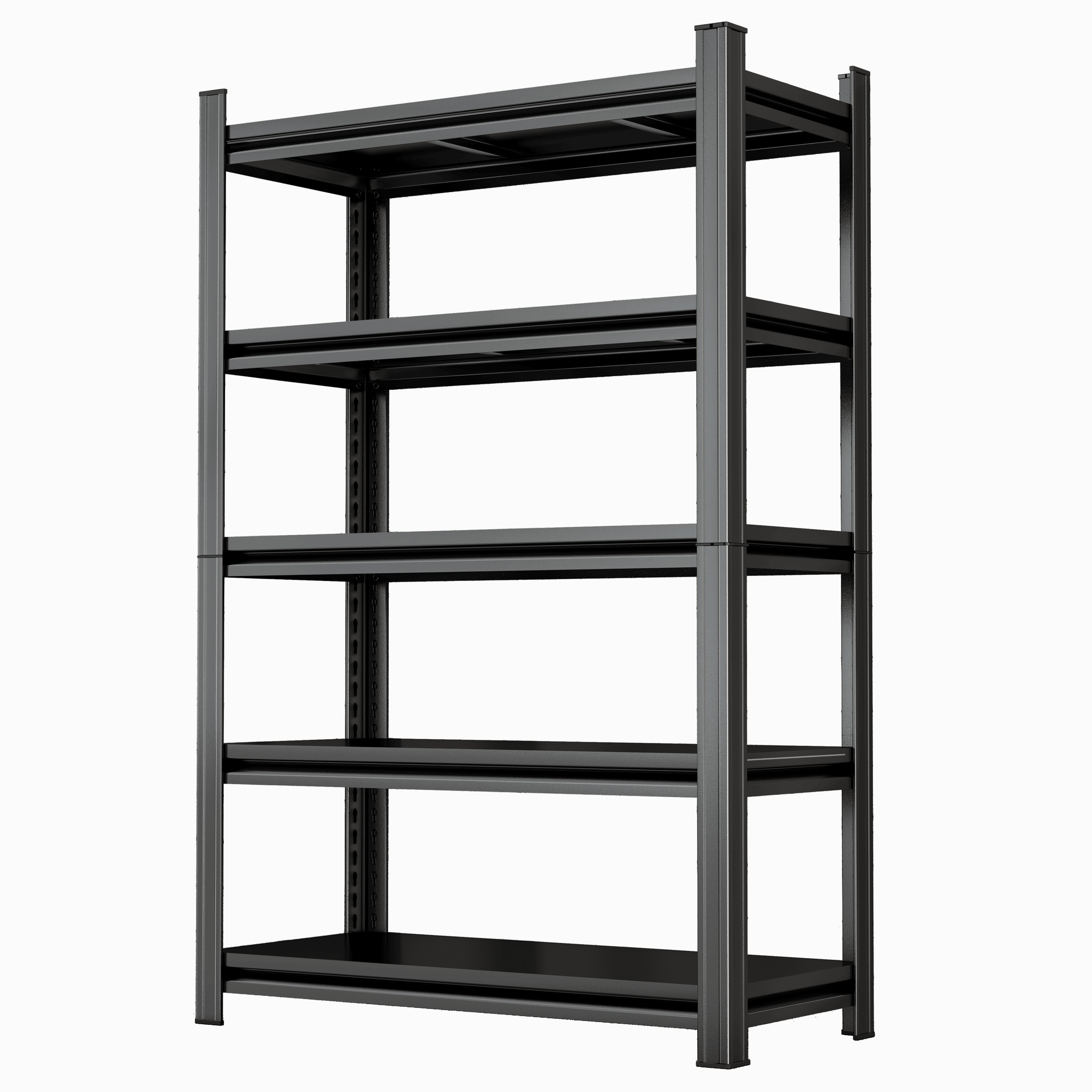 5 Tier Storage Shelves, Adjustable Metal Shelving Unit, Black, Needs Assembly